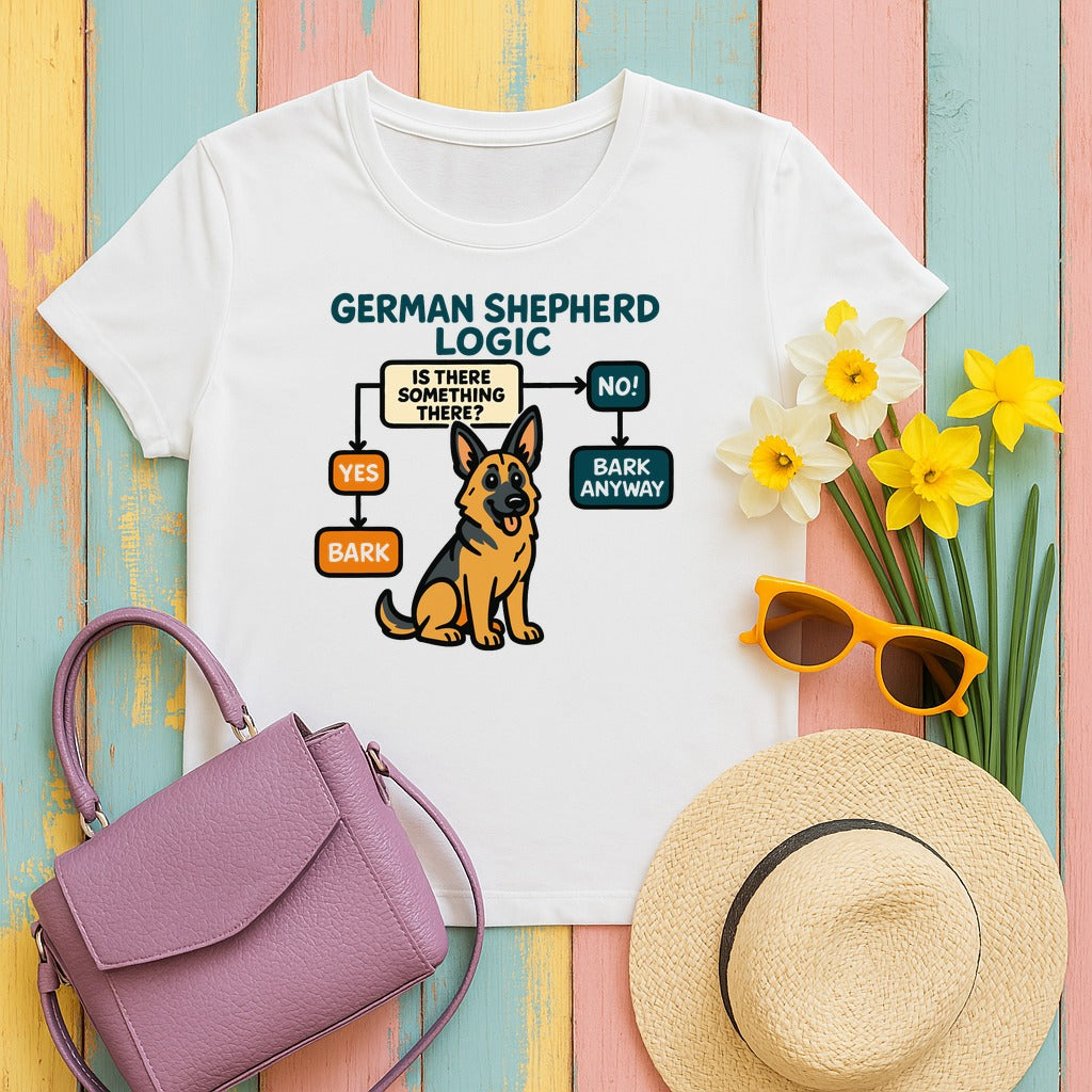 GSD Logic: Bark Anyway T-Shirt in White
