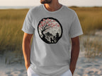 Scenic Cherry Blossom Landscape Graphic Shirt