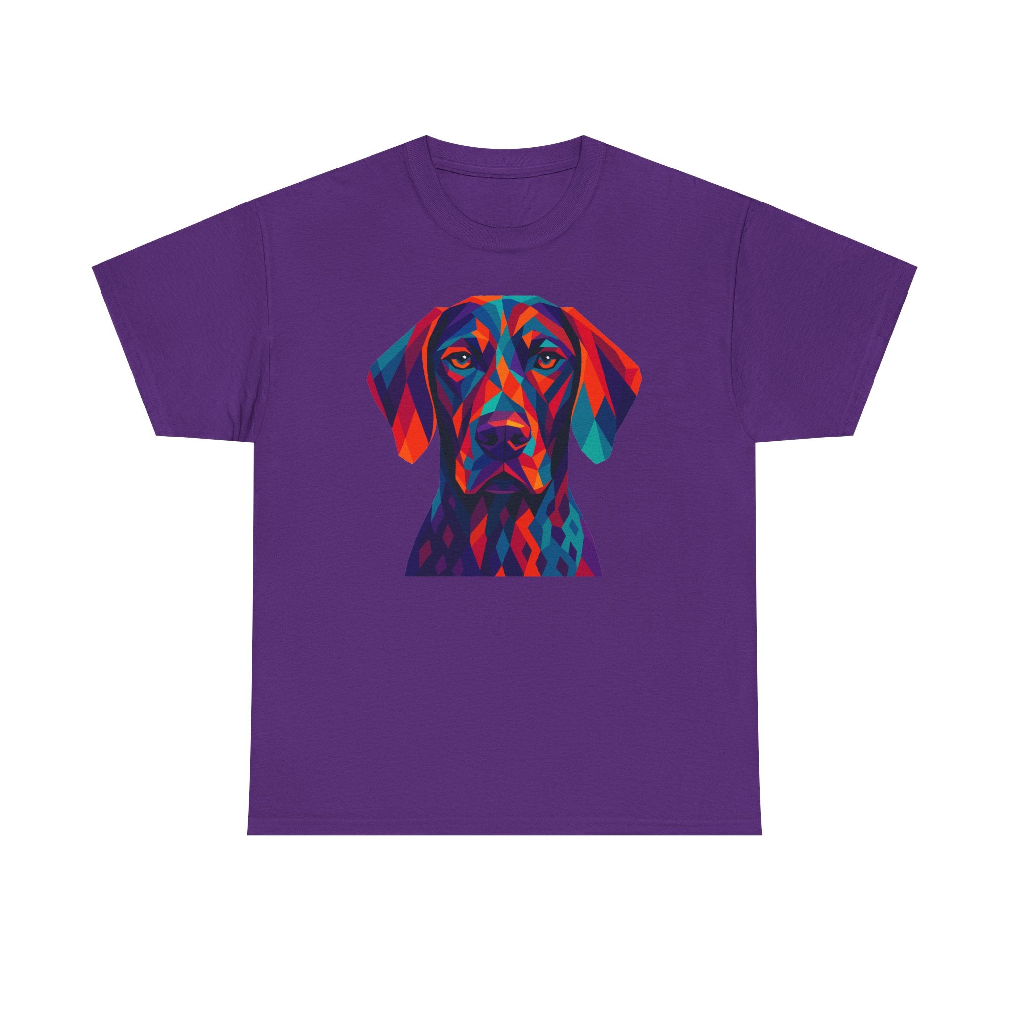 Abstract Geometric Art Vizsla Portrait Colorful Design t-shirt, view 5