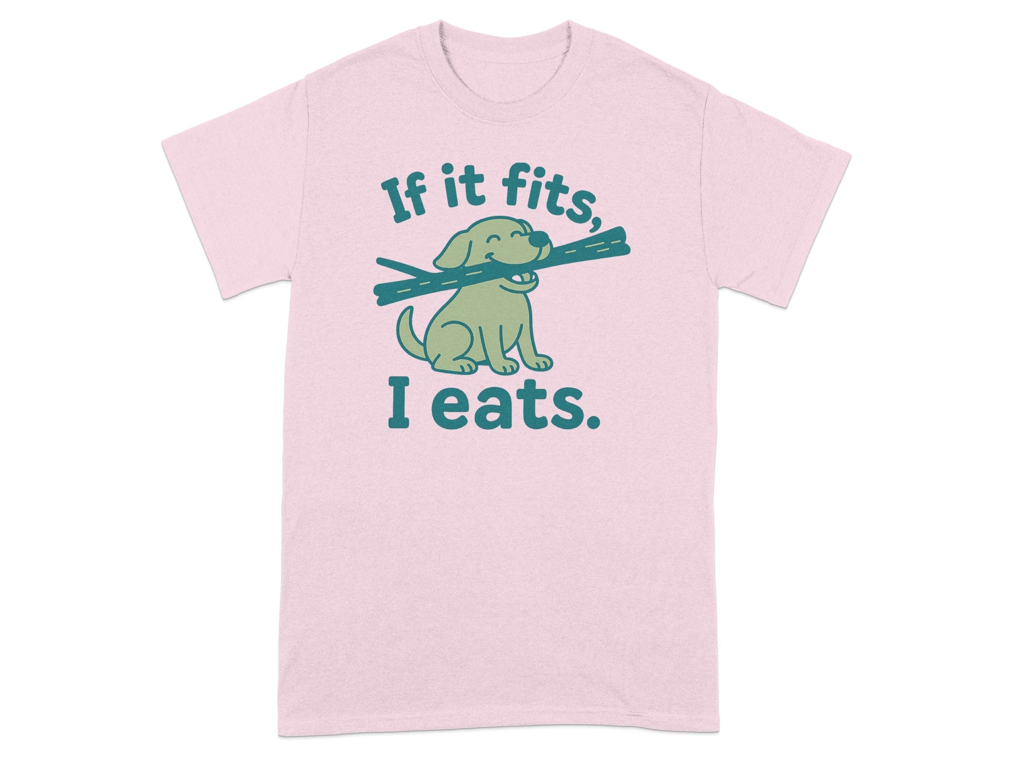 If It Fits I Eats Funny Dog Graphic T-Shirt