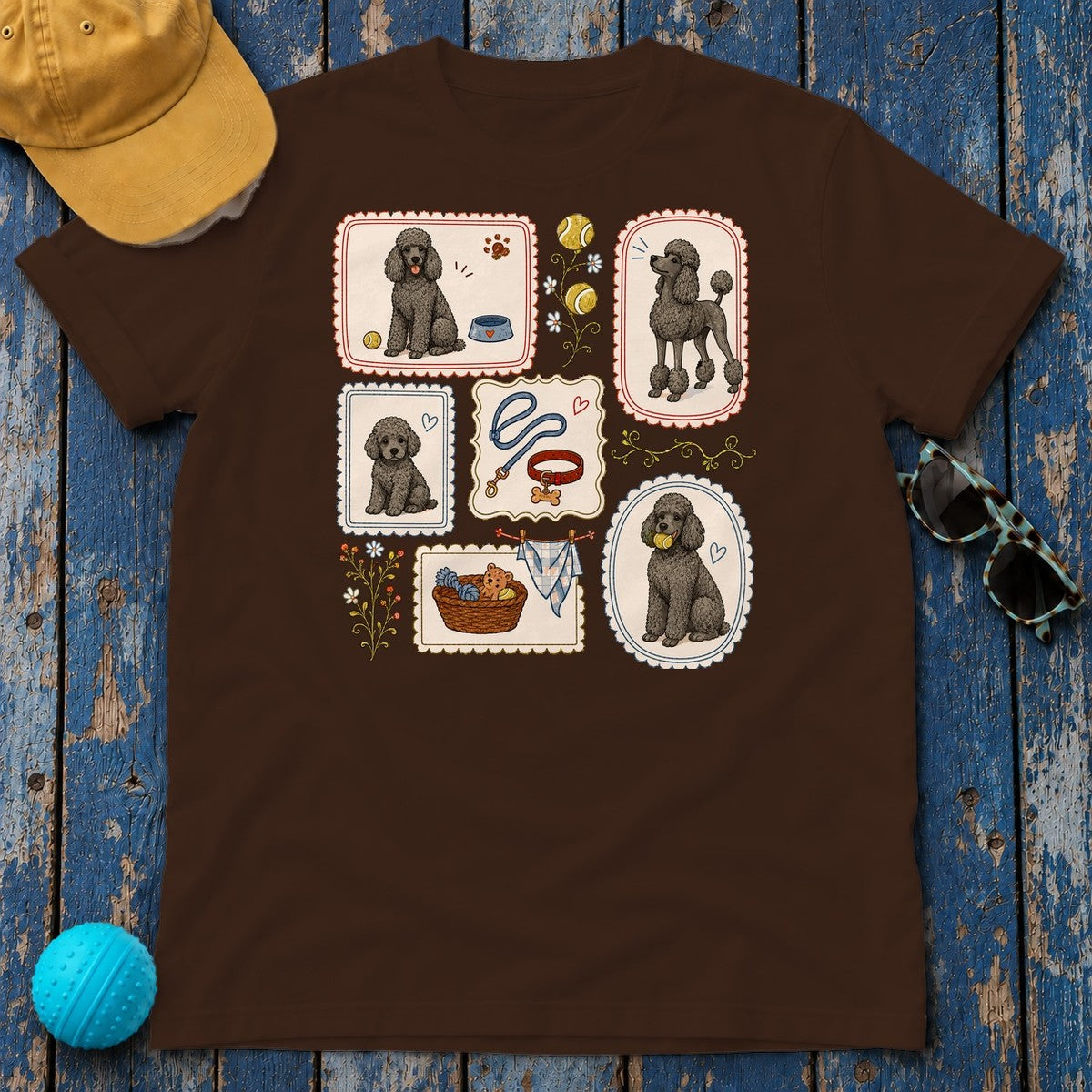 Charming Poodle Life T-Shirt in Dark Chocolate