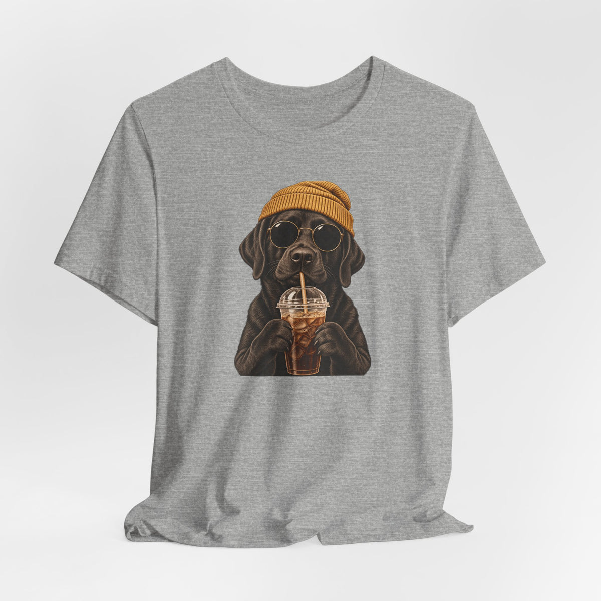 Engraved Labrador Iced Coffee T-Shirt