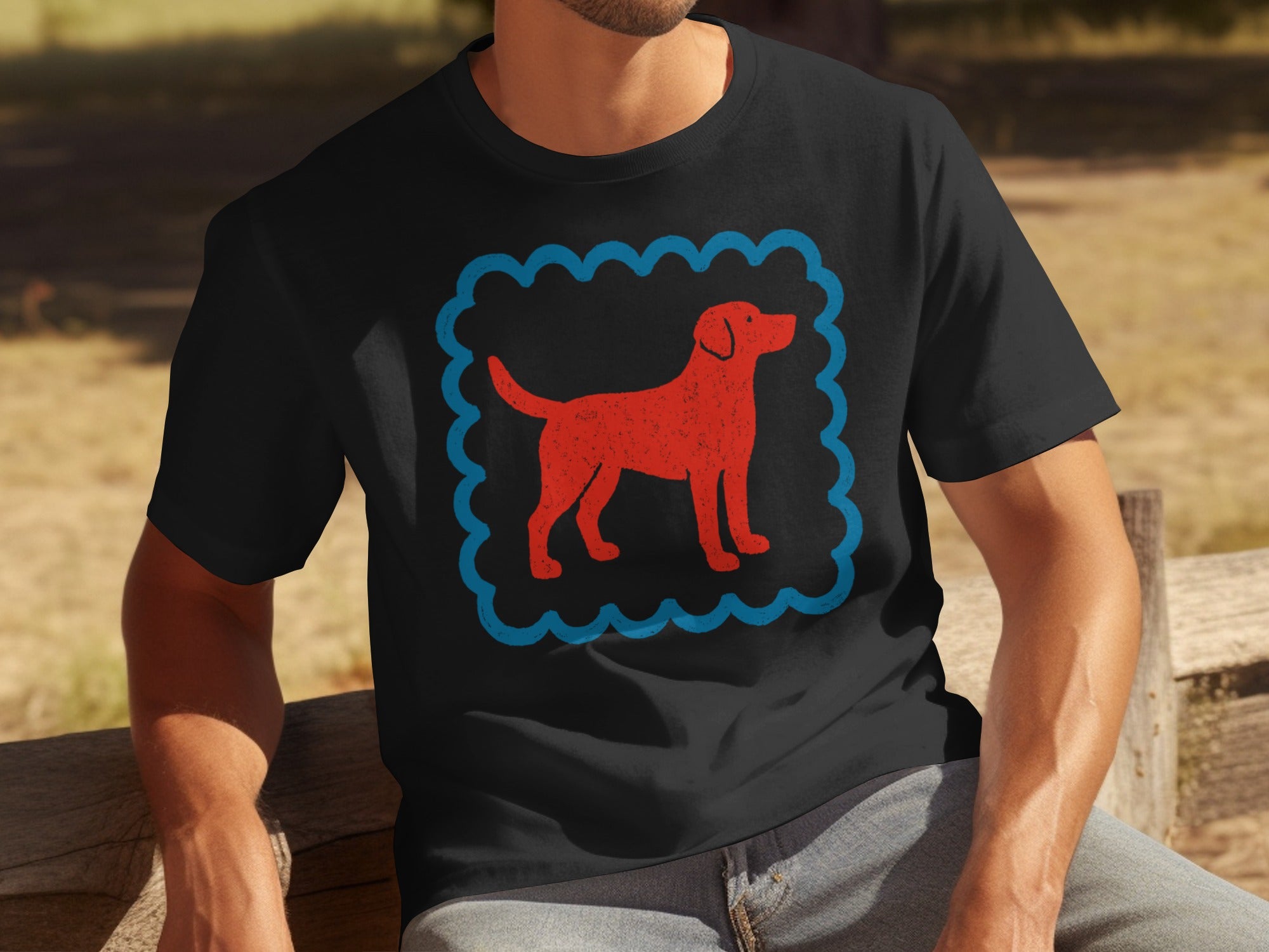 Graphic T-shirt with Bold Dog Print Design