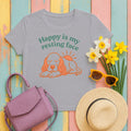 English Setter Happy Is My Resting Face Tee in Athletic Heather