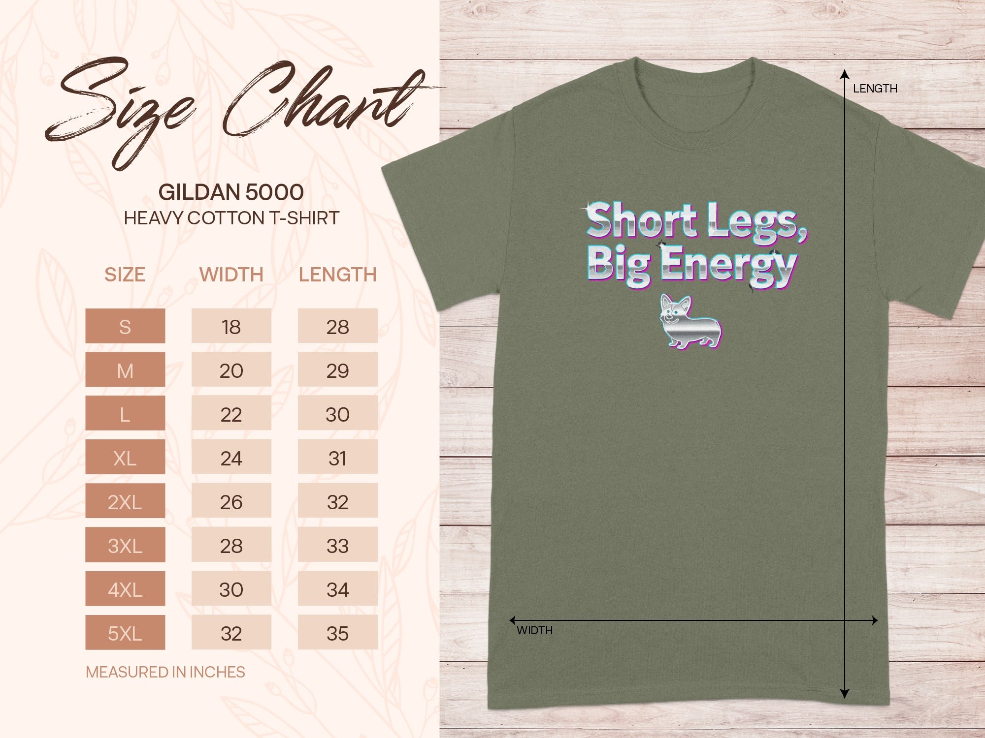 Short Legs Big Energy Dachshund T-Shirt