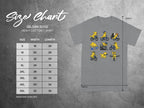 Gildan 5000 Heavy Cotton t-shirt size chart with measurements in inches.