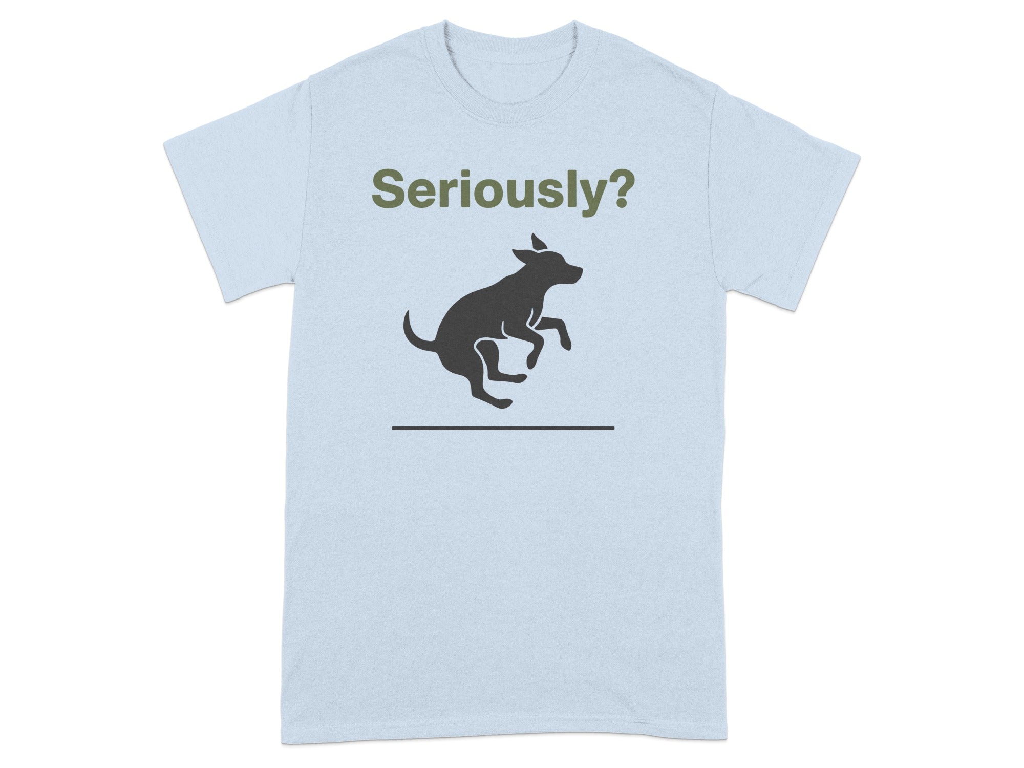 Seriously Dog Silhouette Graphic Shirt