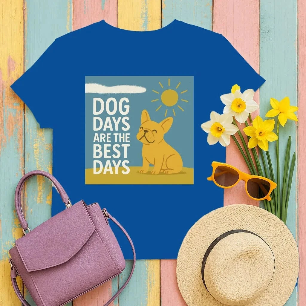 Dog Days Are the Best Days French Bulldog T-Shirt T-shirt