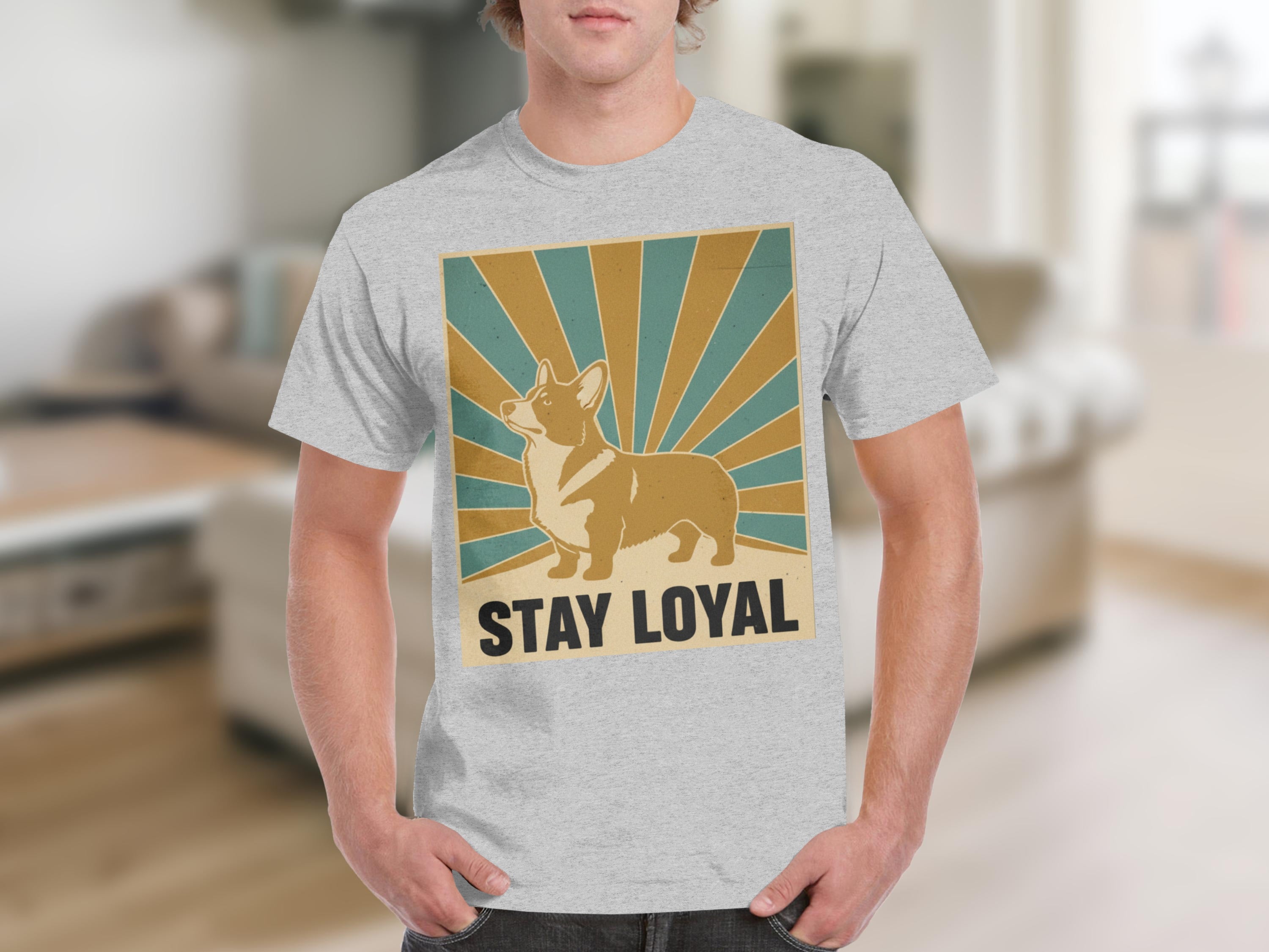 Stay Loyal Corgi Graphic Print T-Shirt Product