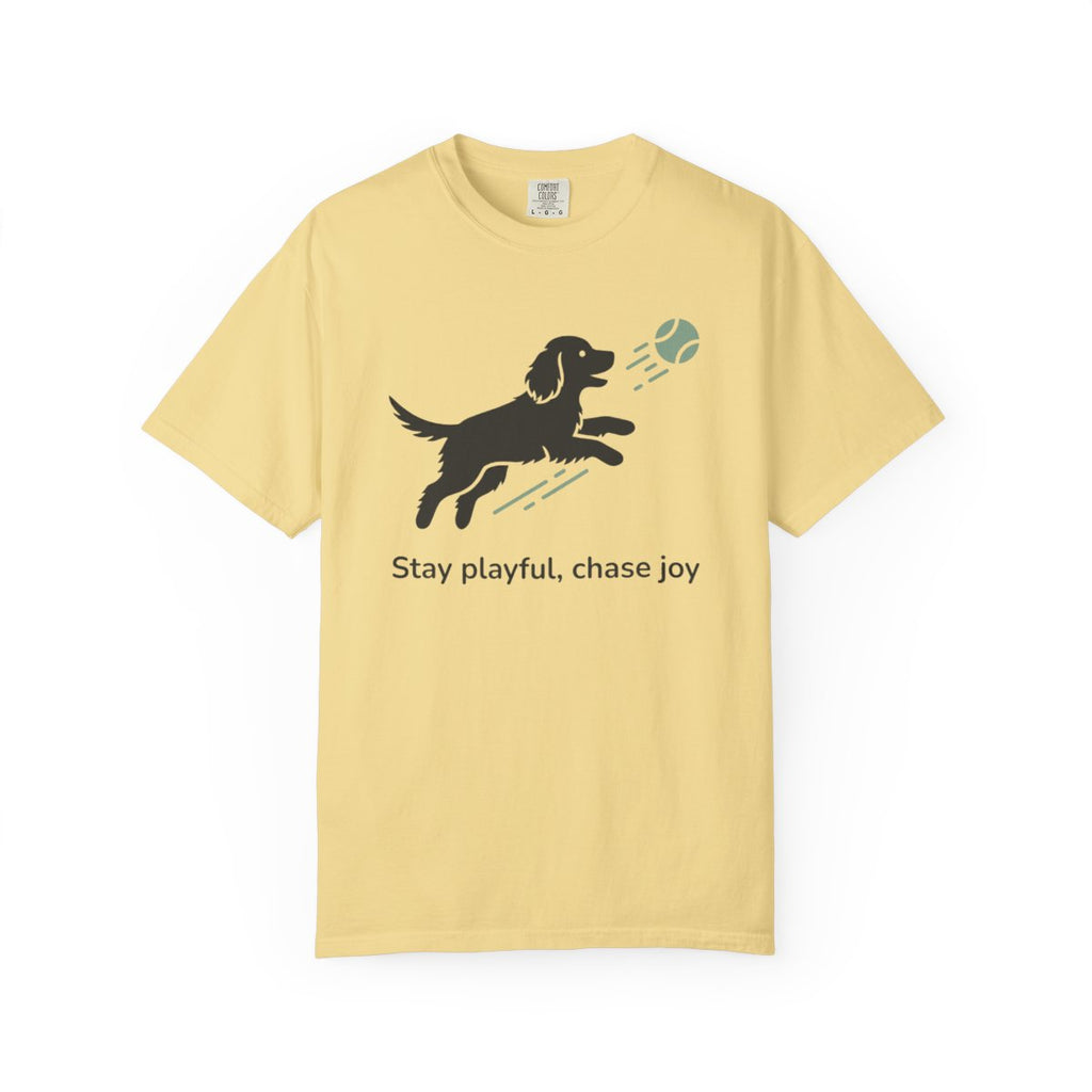 Stay Playful Chase Joy Dog Graphic T-Shirt