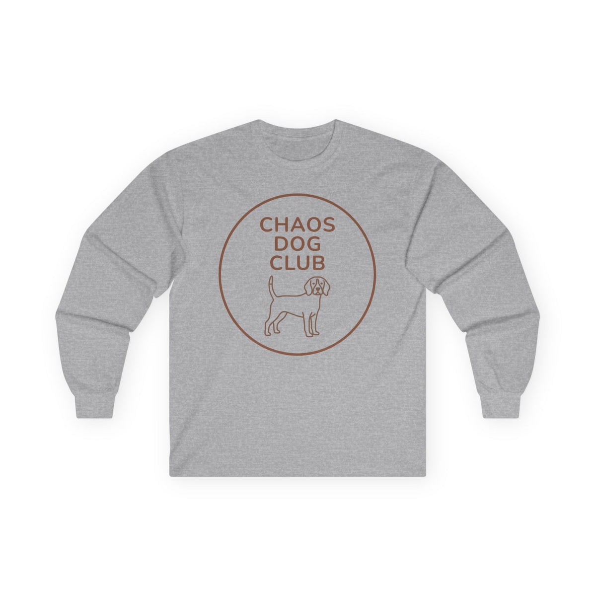 Chaos Dog Club Beagle Long Sleeve Tee in Sport Grey