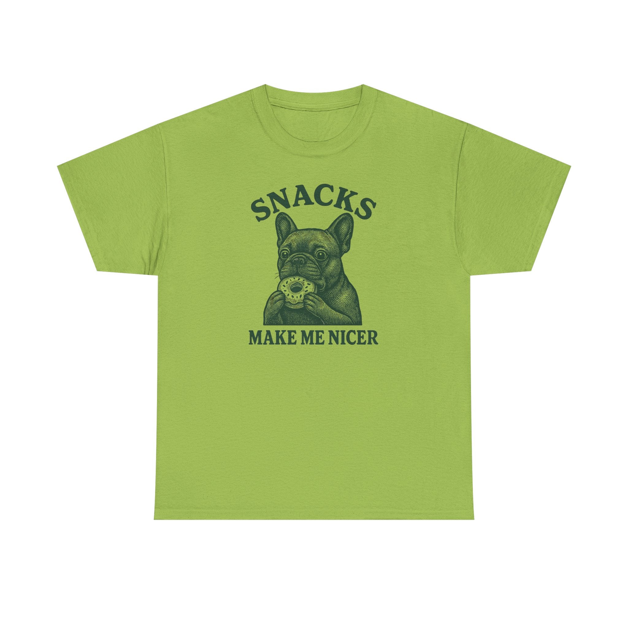 Snacks Make Me Nicer French Bulldog Lover Donut T-Shirt