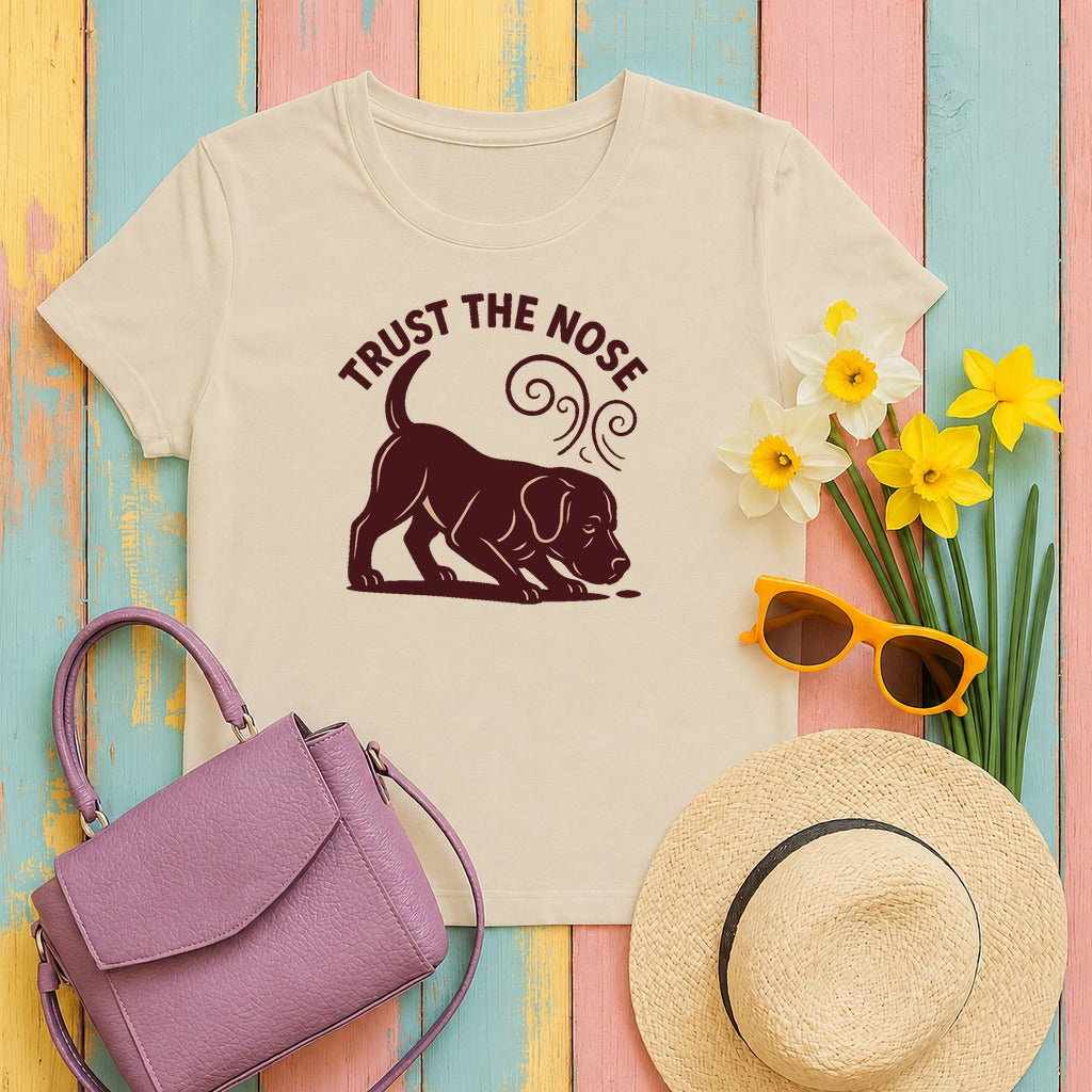 Trust The Nose Labrador T-Shirt in Sand