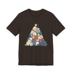 Sleeping Dogs Stacked Christmas Tree Funny Holiday T-Shirt
