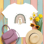 Playful Rainbow and Puppy Design Women's T-Shirt product type