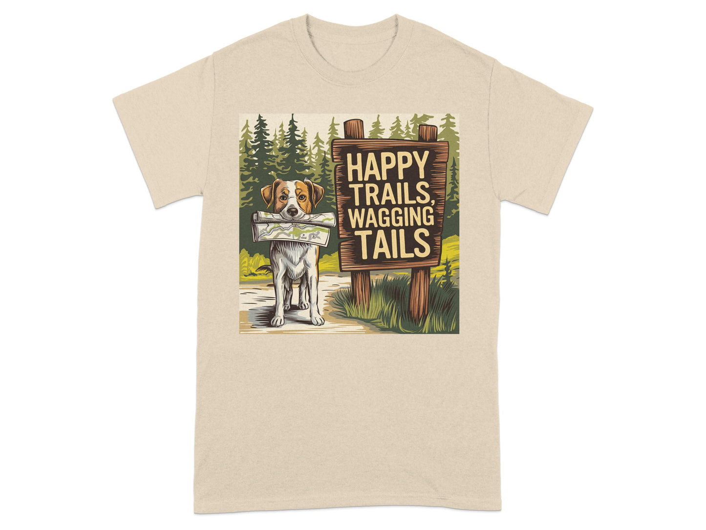 Happy Trails Wagging Tails Dog Graphic T-Shirt product type