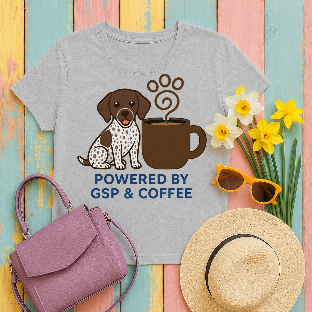 Powered by GSP & Coffee T-Shirt in Sport Grey