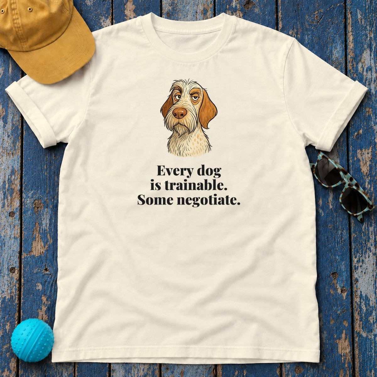 Spinone Italiano Some Negotiate Tee in Natural
