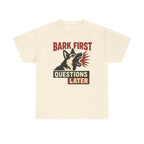 Bark First Questions Later German Shepherd t-shirt, view 4