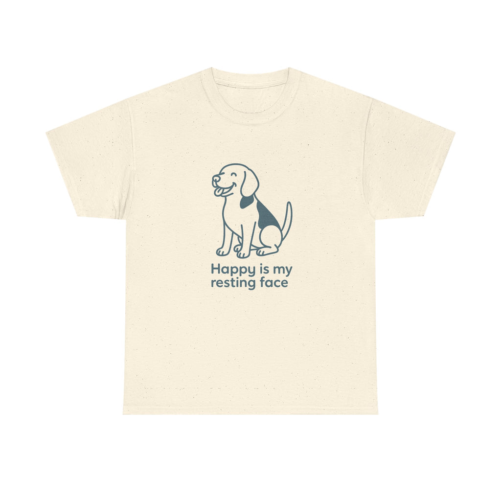 Happy Is My Resting Face - Funny Beagle Tee