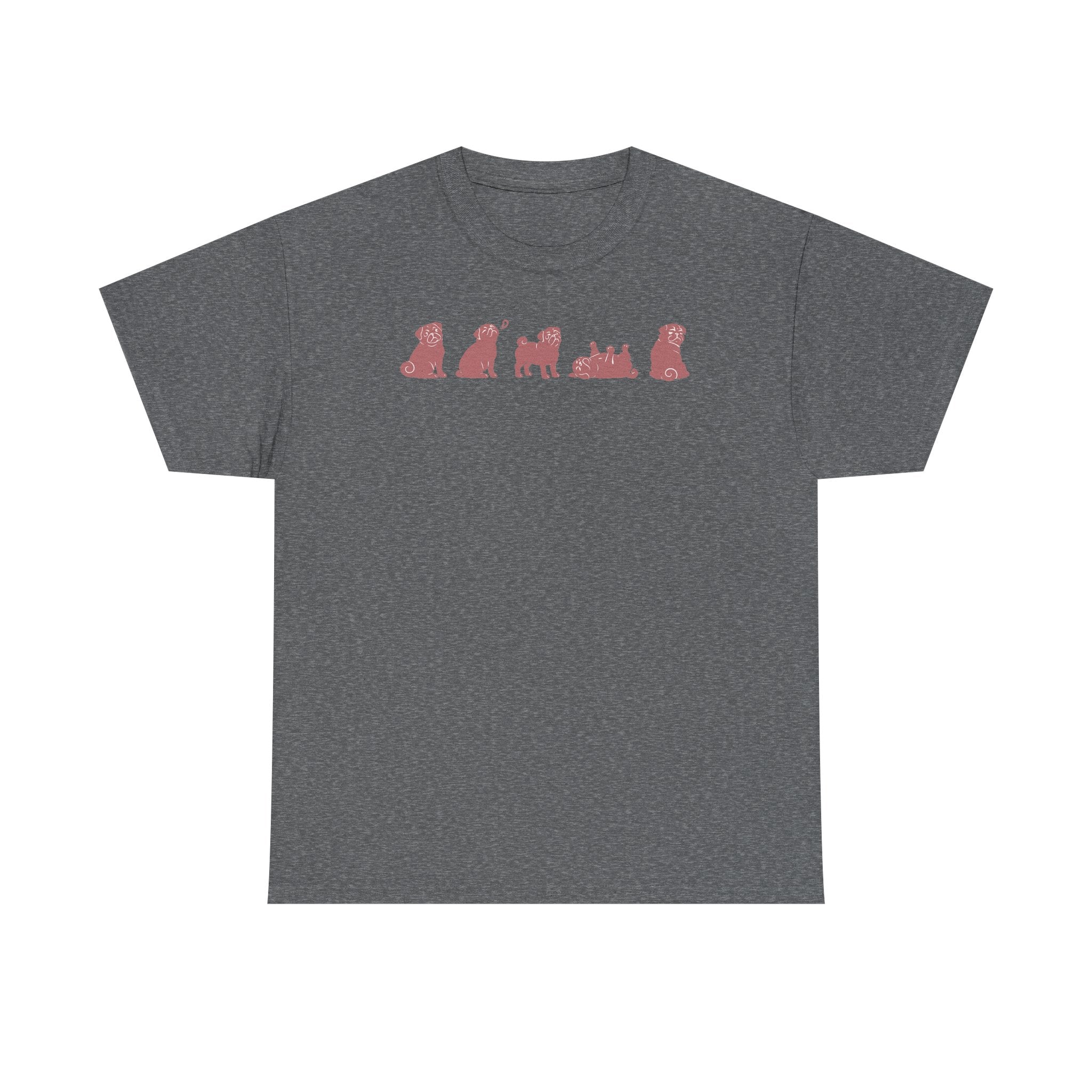 Whimsical Pug Poses T-Shirt