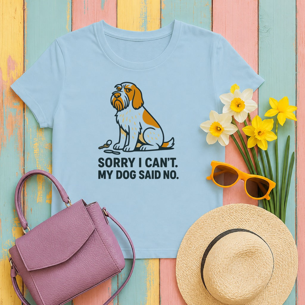 Spinone Italiano Sorry I Can't My Dog Said No Tee in Light Blue