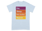 Eat Sleep Pet Vizslas Repeat Graphic Tee