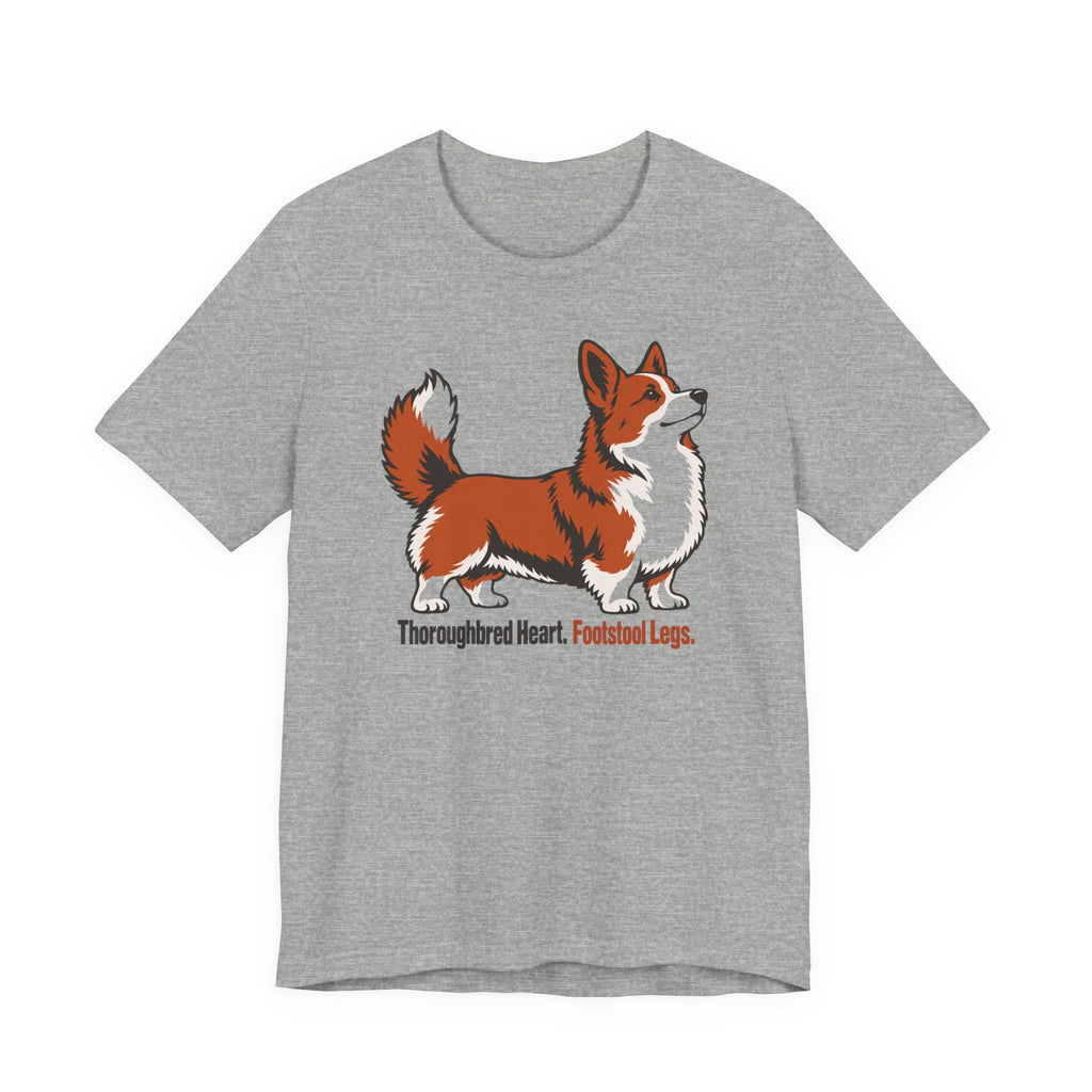 Thoroughbred Heart Footstool Legs Corgi T-Shirt