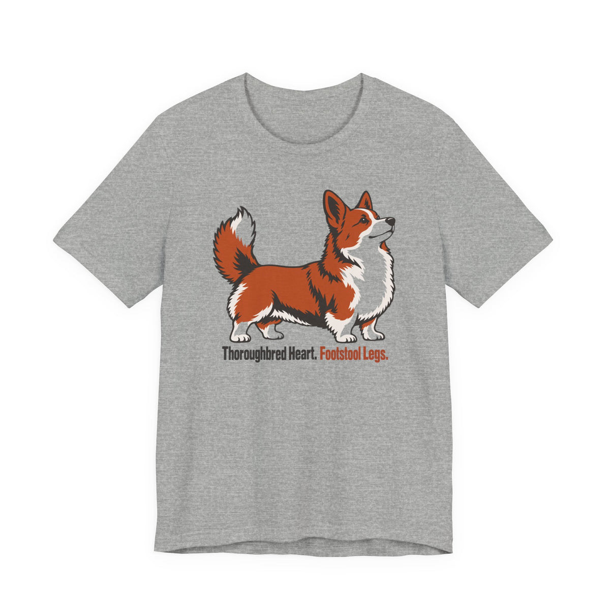 Thoroughbred Heart Footstool Legs Corgi T-Shirt