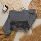 Golden Retriever Woodcut Style Graphic Print Sweatshirt