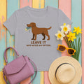 Chesapeake Bay Retriever Leave It Tee in Athletic Heather