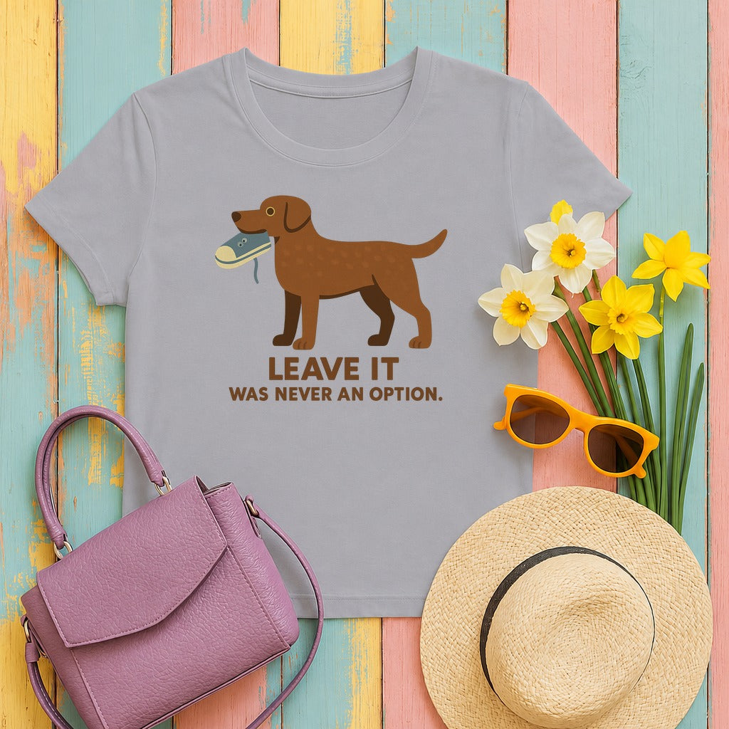 Chesapeake Bay Retriever Leave It Tee in Athletic Heather