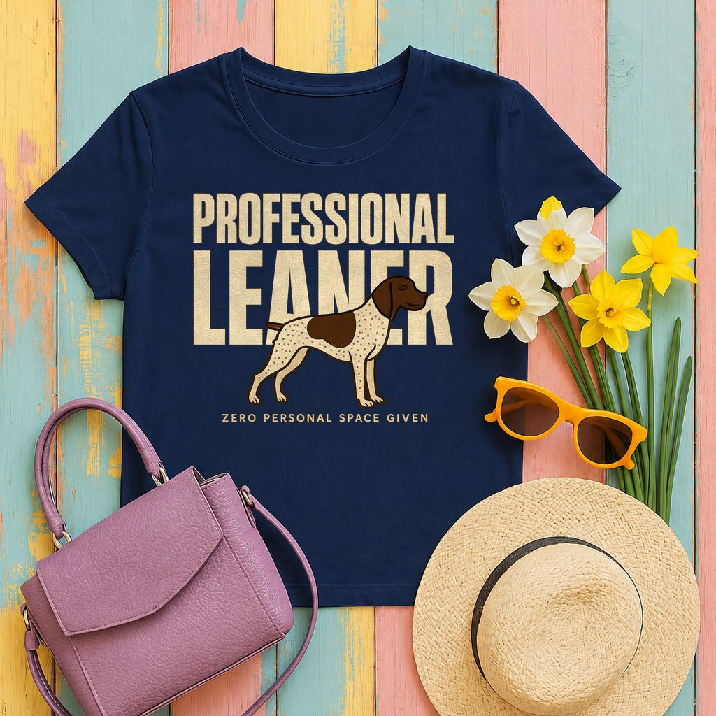 German Shorthaired Pointer Professional Leaner T-shirt in Navy