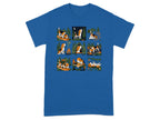 Beagle dogs in various outdoor camping and nature scenes.