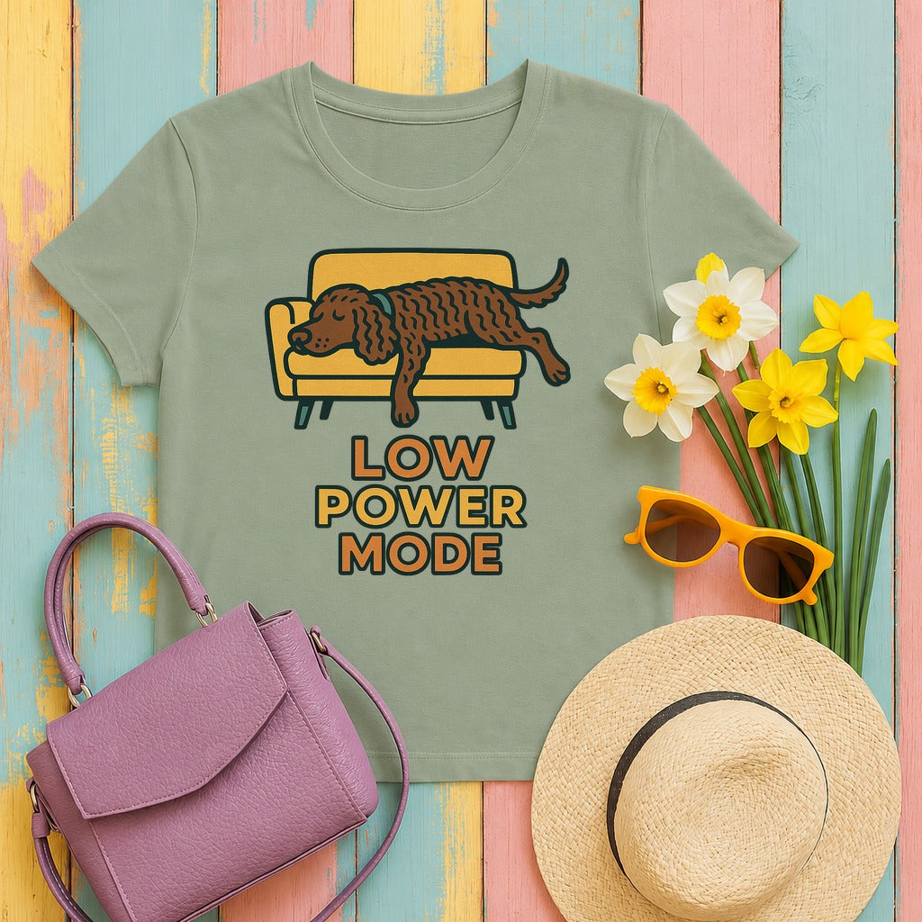 American Water Spaniel Low Power Mode Tee in Sage