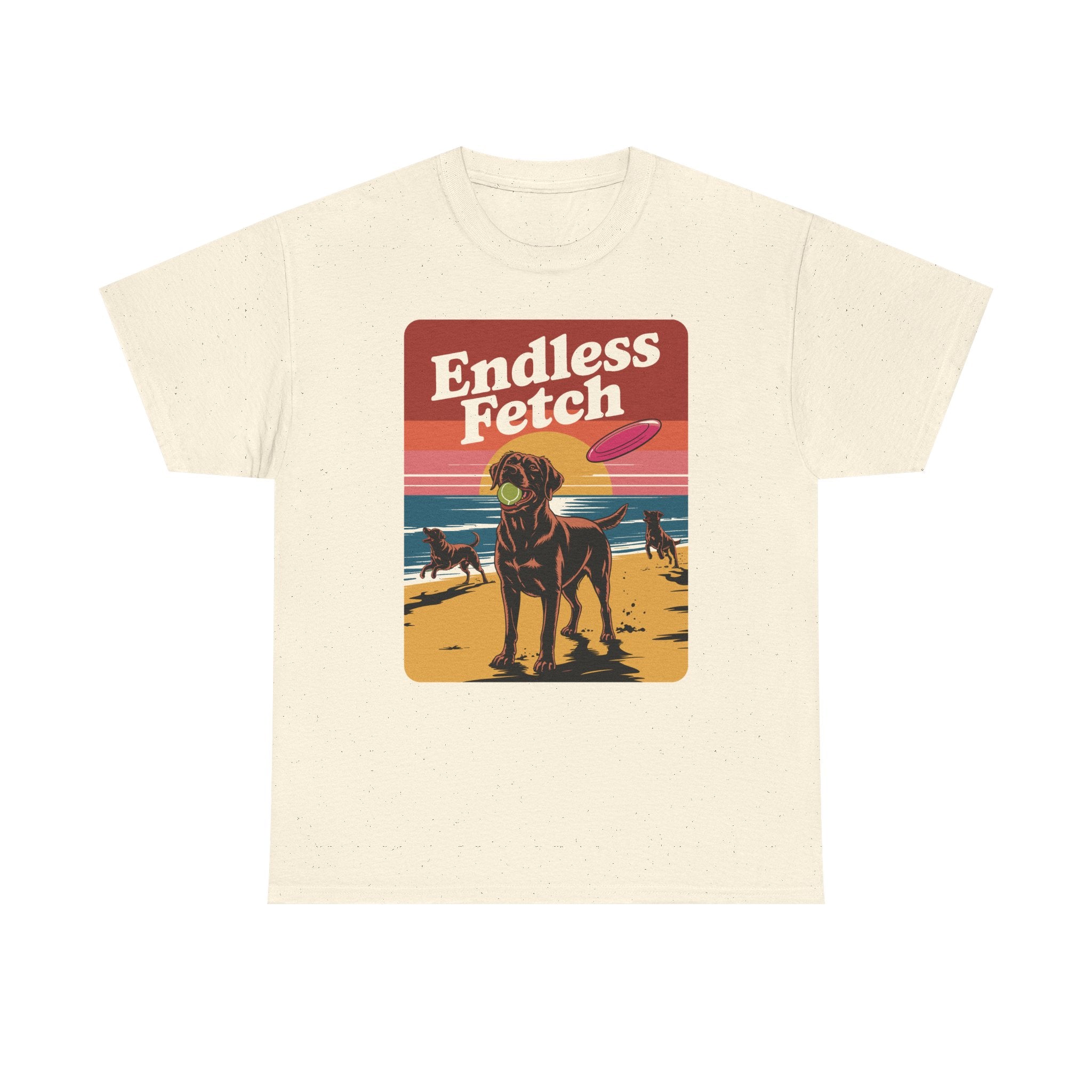 Endless Fetch Graphic with Labrador Beach T-Shirt
