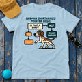 German Shorthaired Pointer Logic T-shirt in Light Blue