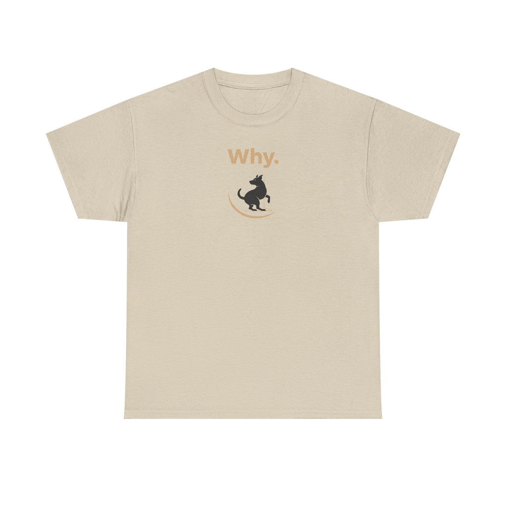 Why Curious Dog Silhouette Playful Question Design t-shirt