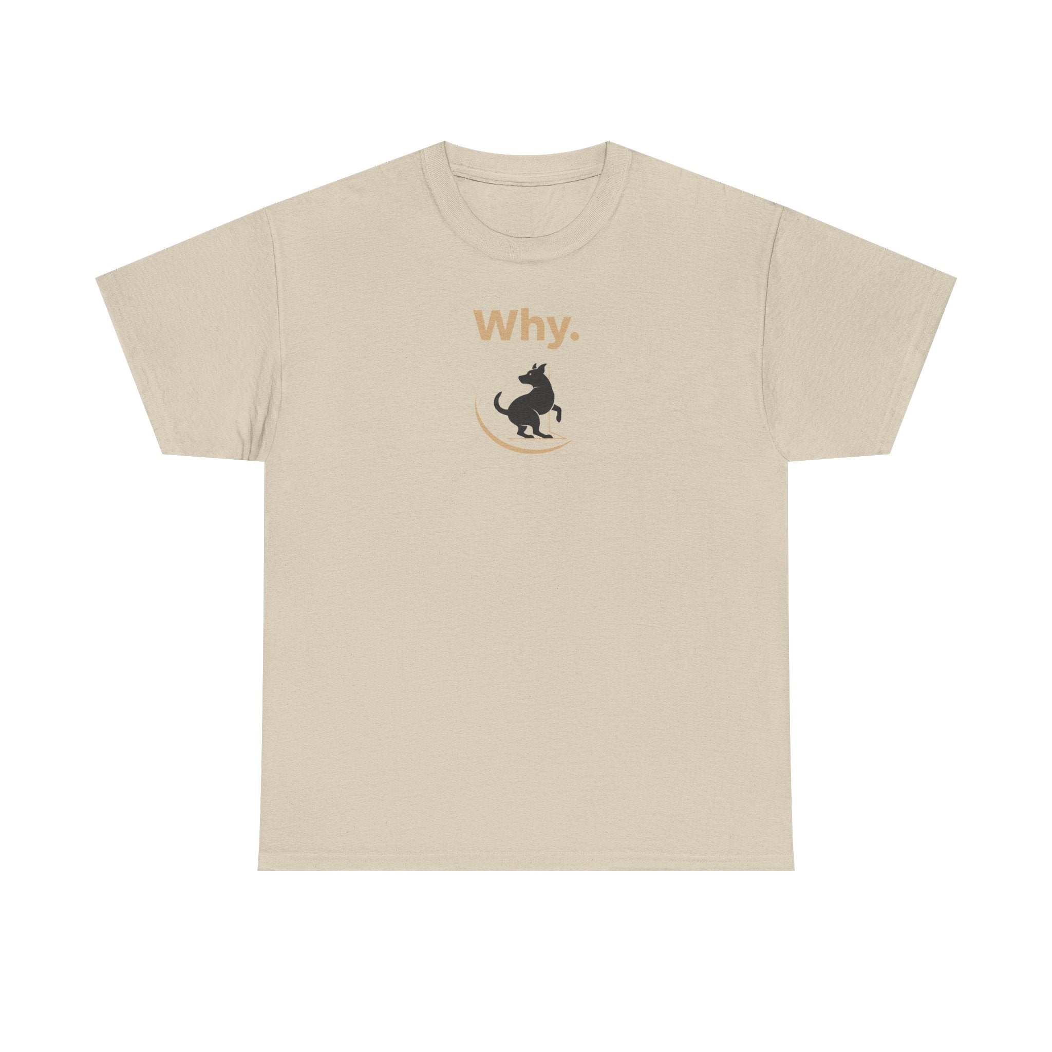 Why Curious Dog Silhouette Playful Question Design t-shirt