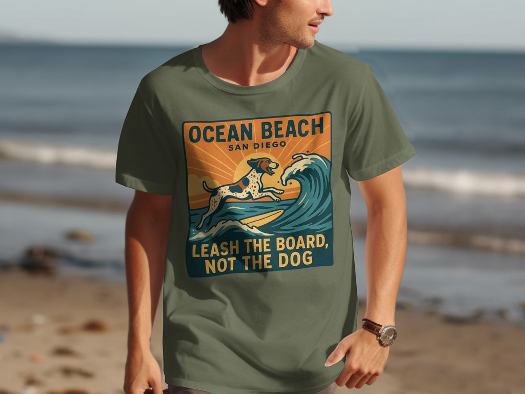 Ocean Beach San Diego Leash The Board Not The Dog product type