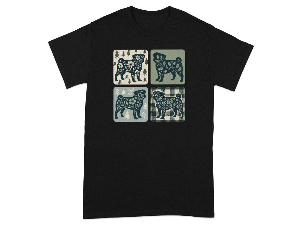 Unique Dog Print Decorative Graphic T-Shirt