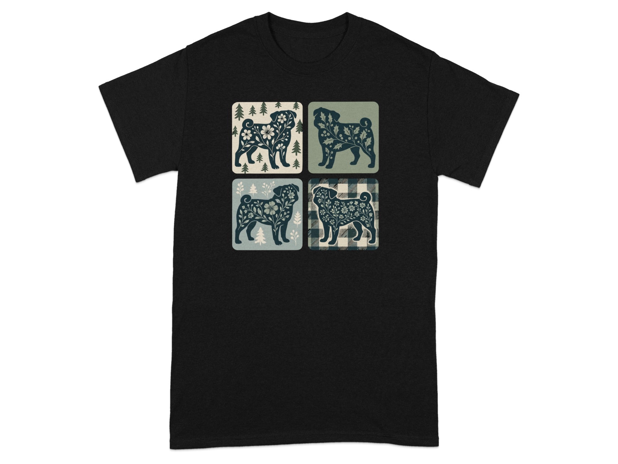 Unique Dog Print Decorative Graphic T-Shirt