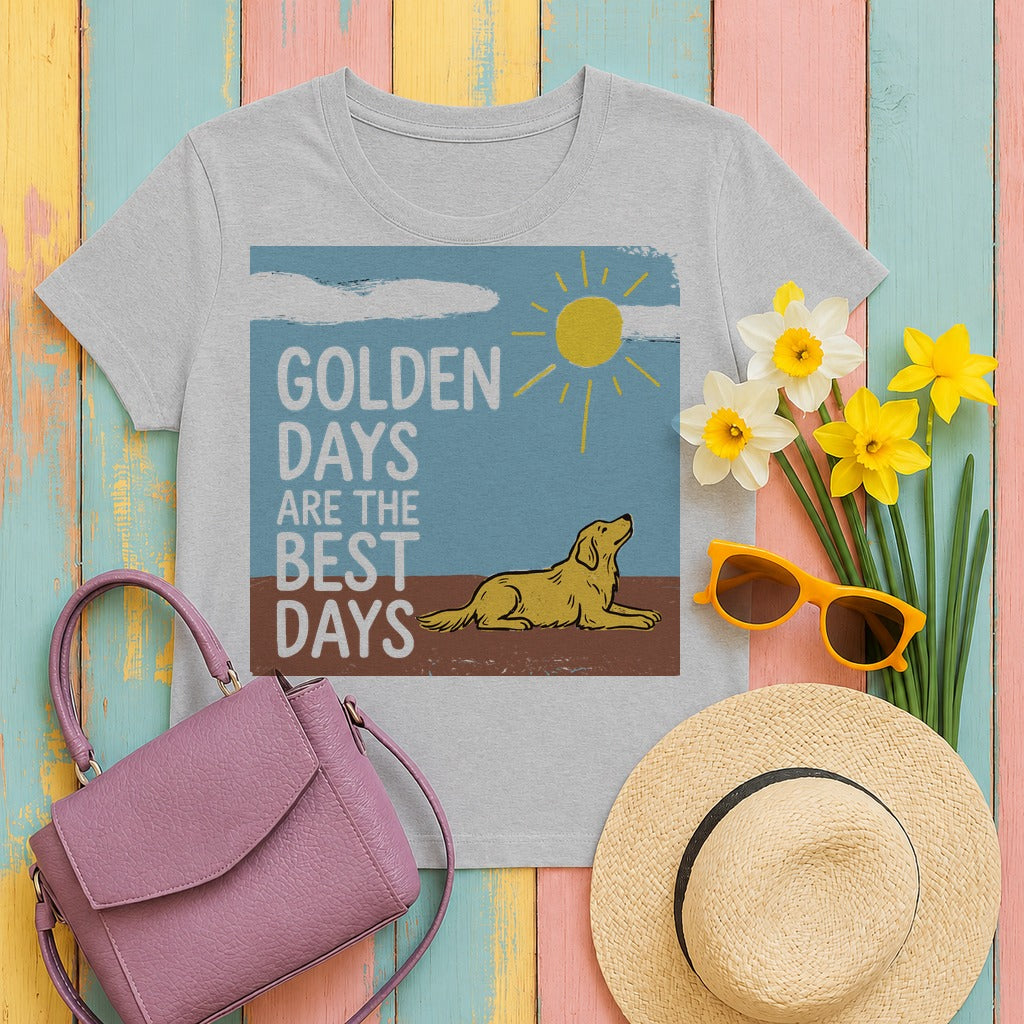 Golden Days Retriever T-Shirt in Sport Grey