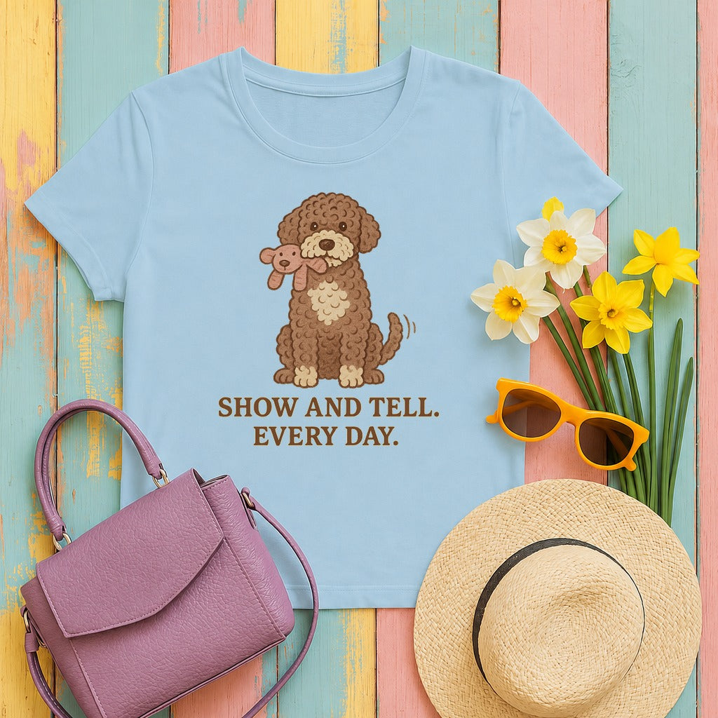 Lagotto Show and Tell Tee in Light Blue