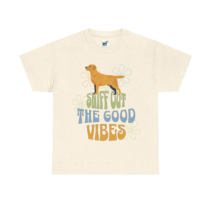Sniff out the Good Vibes Yellow Lab T Shirt Natural T-shirt