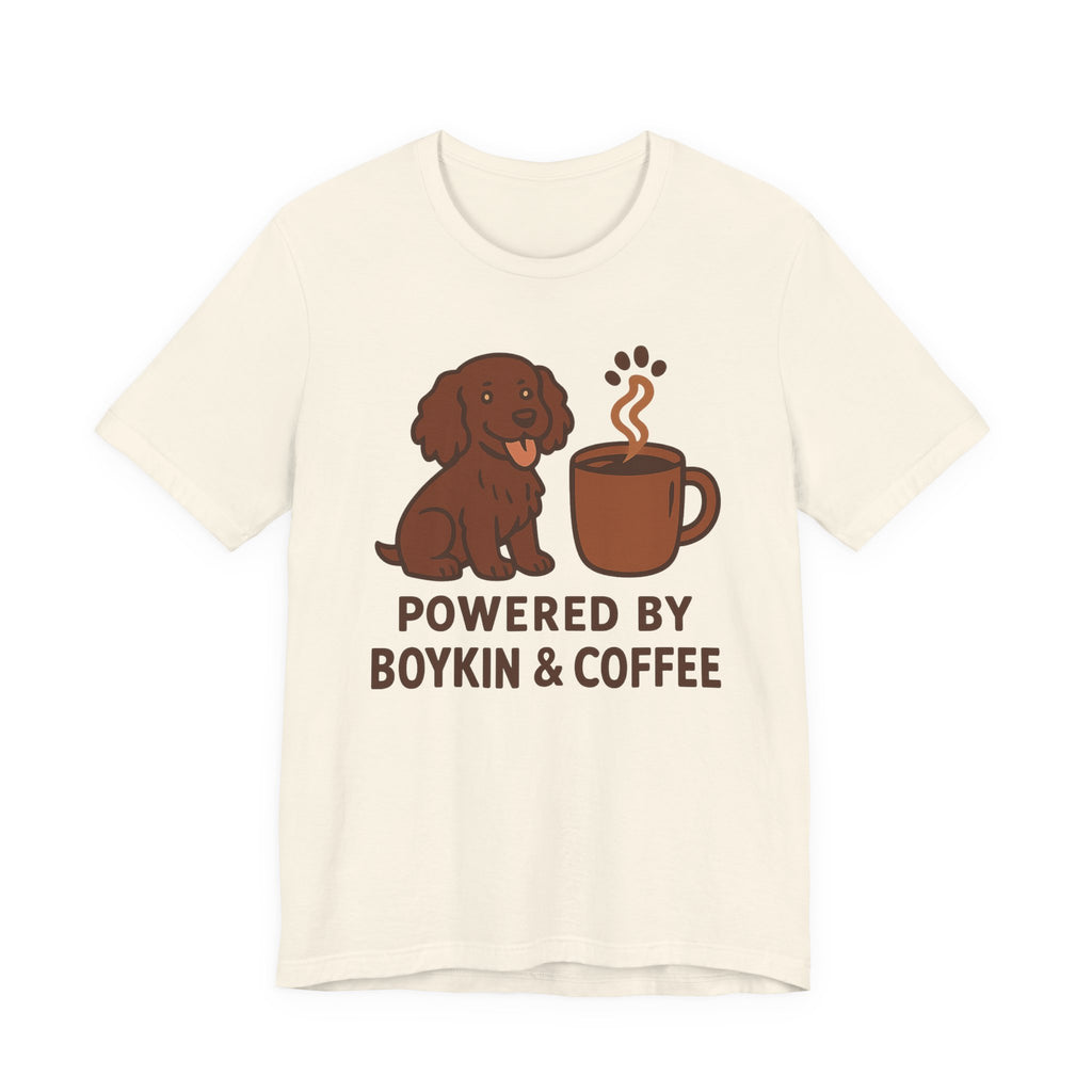 Boykin Spaniel Powered by Boykin & Coffee Tee