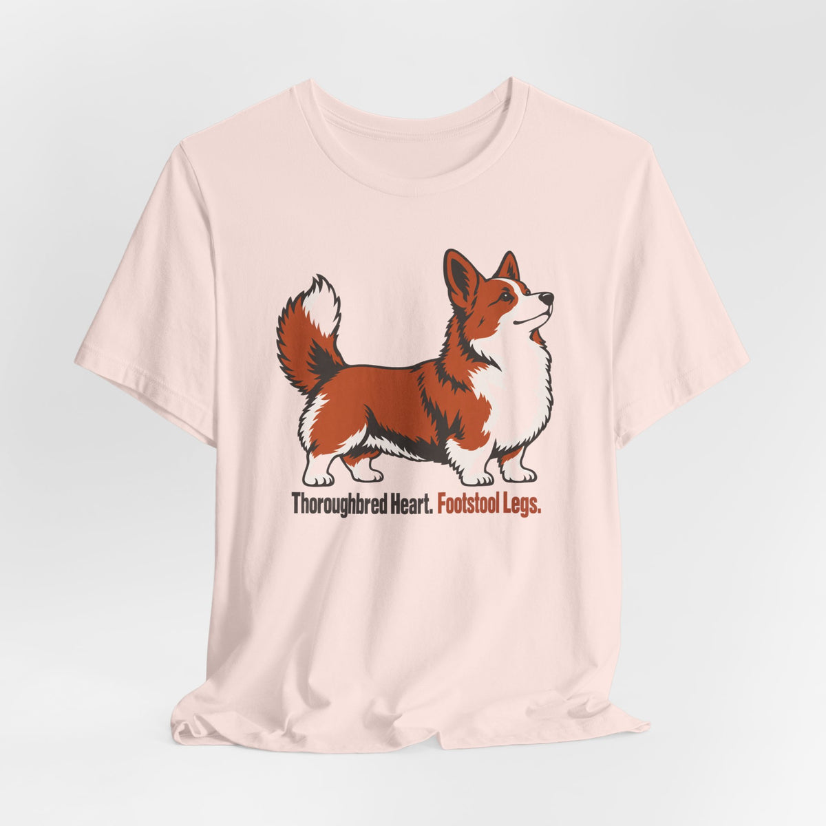 Thoroughbred Heart Footstool Legs Corgi T-Shirt