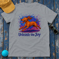 Unleash the Joy Vizsla Art T-Shirt in Gravel