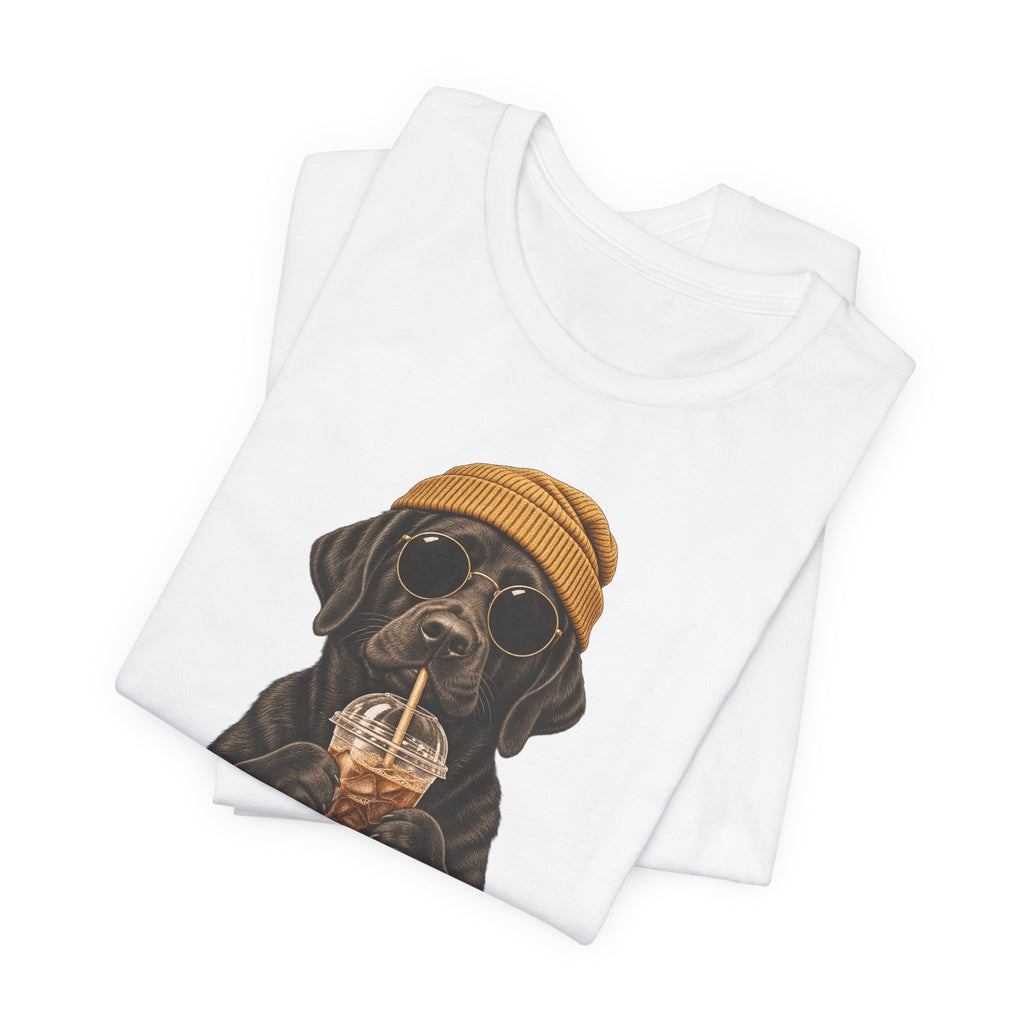 Engraved Labrador Iced Coffee T-Shirt