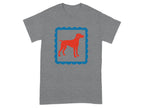 Stylish Grey Shirt with Red Dog Graphic